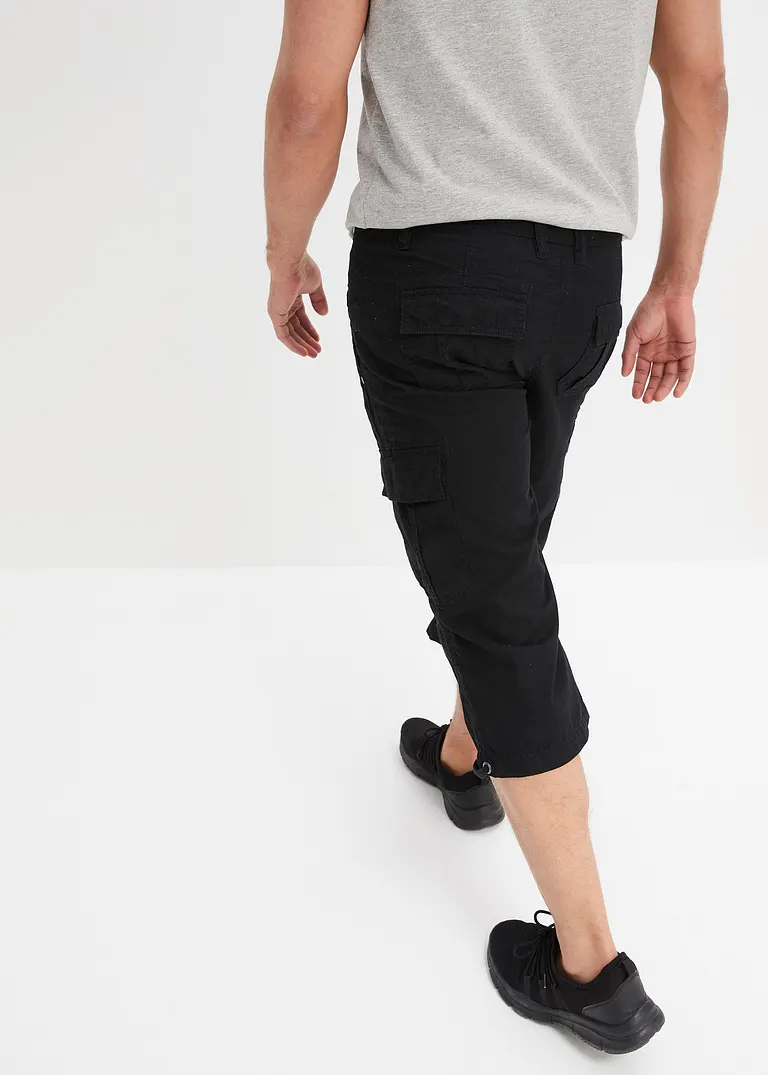 Bonprix Legere Cargobermuda In 3/4-Länge Mit Vielen Taschen - Grau