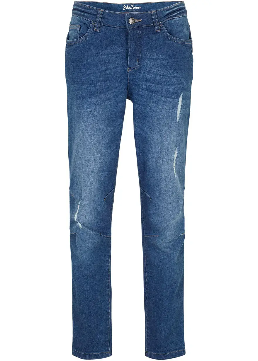 bonprix Legere Jeans mit Destroyed-Effekten - blau regular