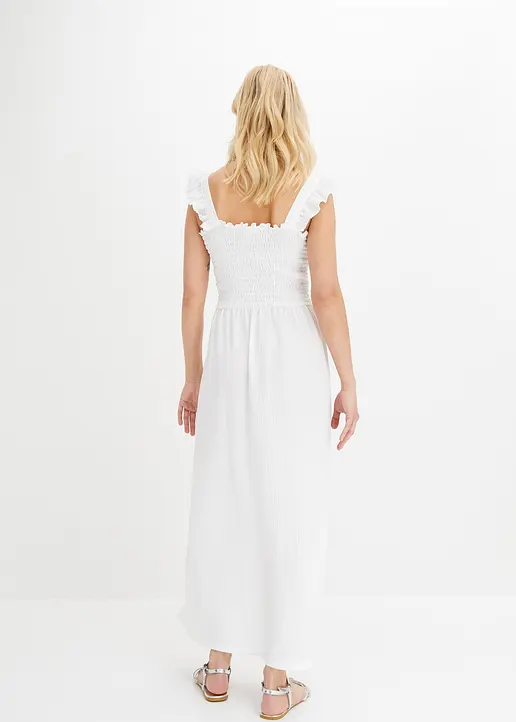 Bonprix Legeres Kleid Aus Weichem Baumwolljersey Mit Gesmokter Taillenpasse
