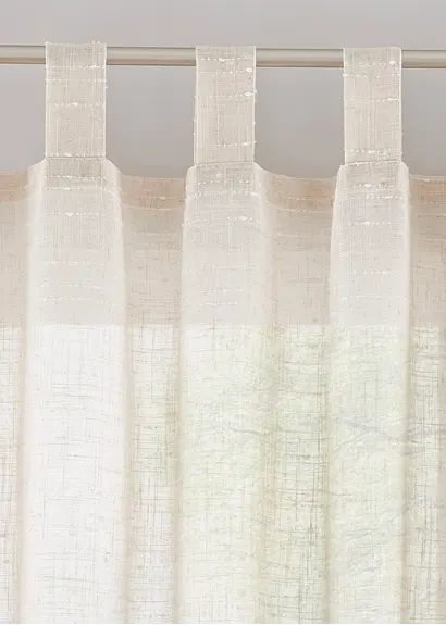 Bonprix Leicht Fallende Fertiggardine In Leinen-Optik - Beige Schlaufen