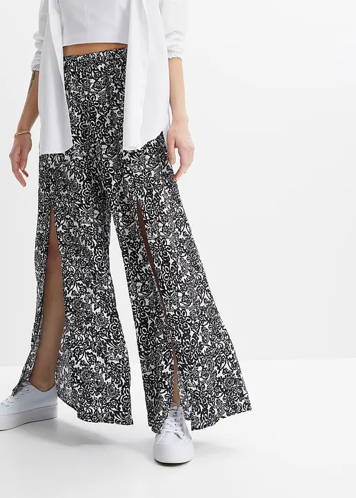 Bonprix Leicht Fallende Highwaist-Hose Mit Langem Schlitz