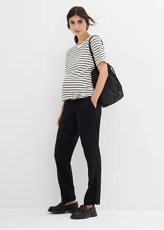 Bonprix Leichte Leinenhose Für Die Schwangerschaft - Schwarz