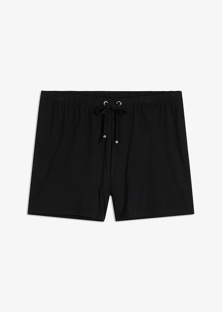 bonprix Leichte Strandshorts in modischer und bedeckender Länge - schwarz
