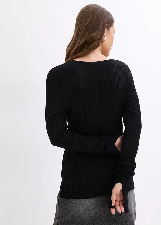 Bonprix Leichter Sommerpullover Im Strickmix Und Extra Langen Ärmeln