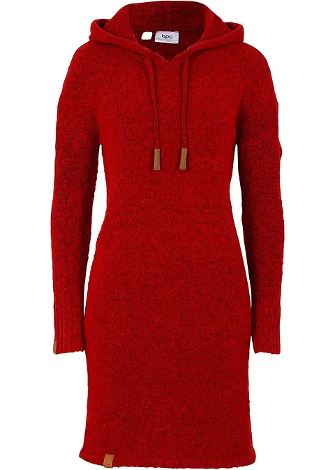 bonprix Leichtes locker geschnittenes Strickkleid mit Kapuze und Bindebändern