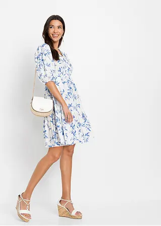 Bonprix Leichtes Sommerkleid Mit Süßem Druck - Weiß - Damen