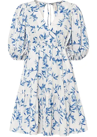 bonprix Leichtes Sommerkleid mit süßem Druck - weiß - Damen