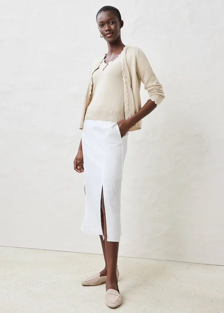 Bonprix Leinenrock Ist Ein Sommer-Begleiter Mit Passendem Bindegürtel