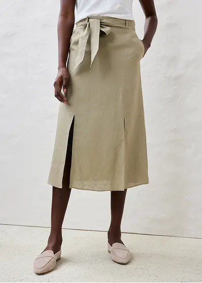 Bonprix Leinenrock Ist Ein Sommer-Begleiter Mit Passendem Bindegürtel