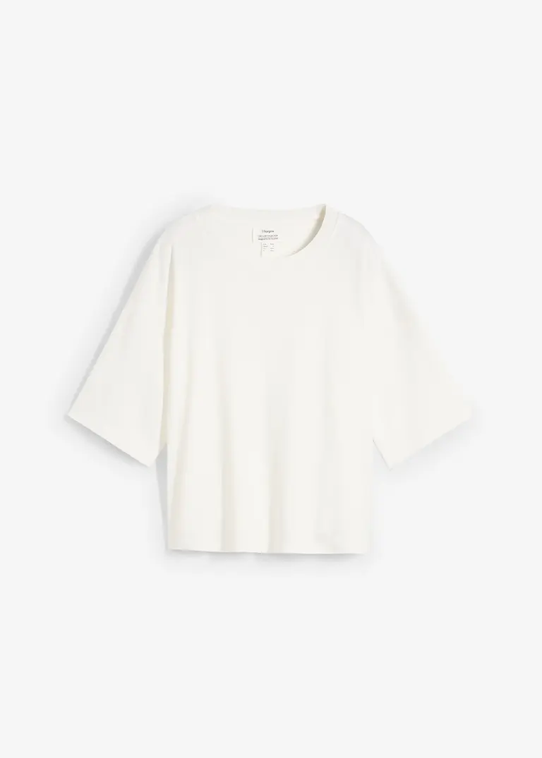 bonprix Locker geschnittenes Rundhals-T-Shirt mit Dreiviertelärmeln aus Bio-Baumwolle