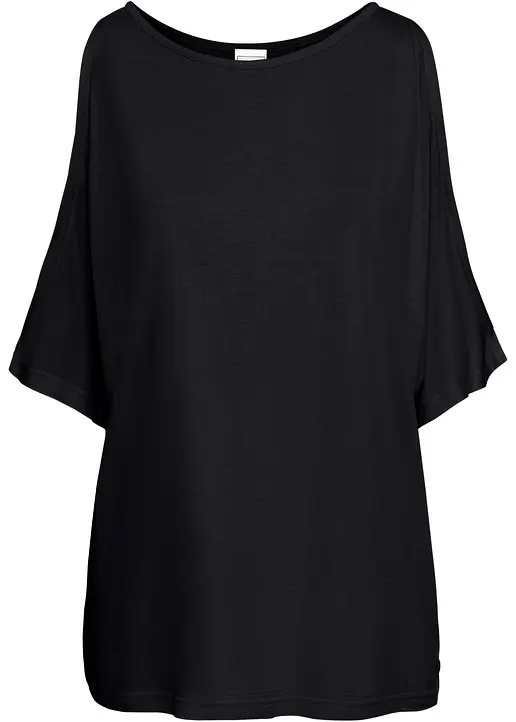 bonprix Locker geschnittenes Shirt mit Cut-Outs und kurzen Ärmeln - Damen