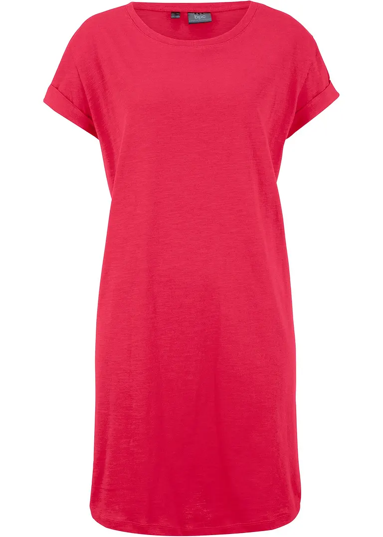 bonprix Locker sitzendes Shirtkleid im Boxy-Stil aus Baumwolle - rot