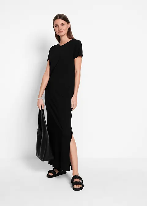 Bonprix Locker Und Bequem Geschnittenes Baumwollkleid Mit Rundhalsausschnitt