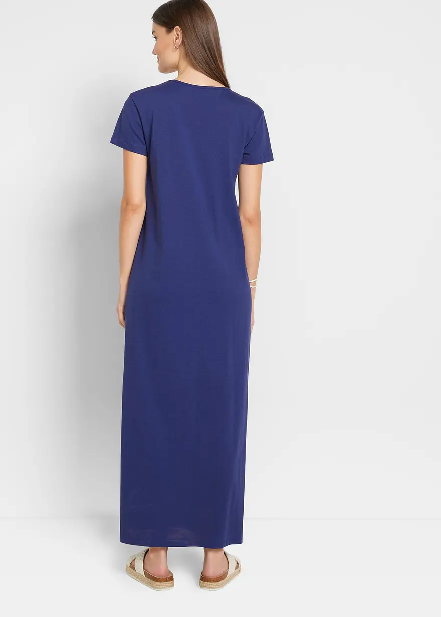 Bonprix Locker Und Bequem Geschnittenes Baumwollkleid Mit Rundhalsausschnitt