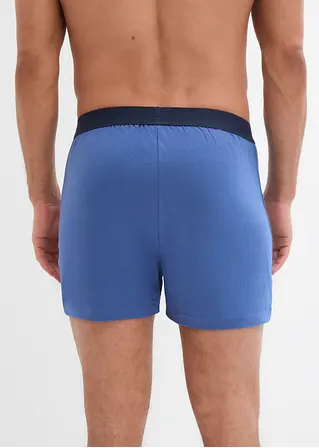Bonprix Lockere Jersey Boxershorts Im 4er Pack - Dunkelblau+hellindigo