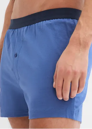 Bonprix Lockere Jersey Boxershorts Im 4er Pack - Dunkelblau+hellindigo