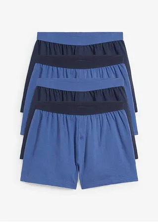 bonprix Lockere Jersey Boxershorts im 4er Pack - dunkelblau+hellindigo