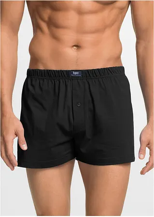 Bonprix Lockere Jersey Boxershorts Im Set - Schwarz Uni