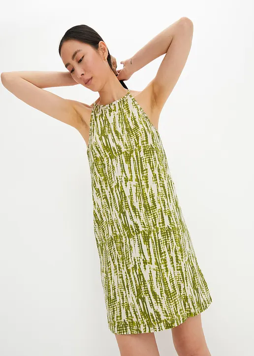 Bonprix Lockeres Hängerkleid Mit Abstraktem Print - Grün