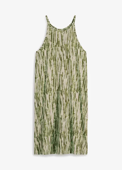 bonprix Lockeres Hängerkleid mit abstraktem Print - grün
