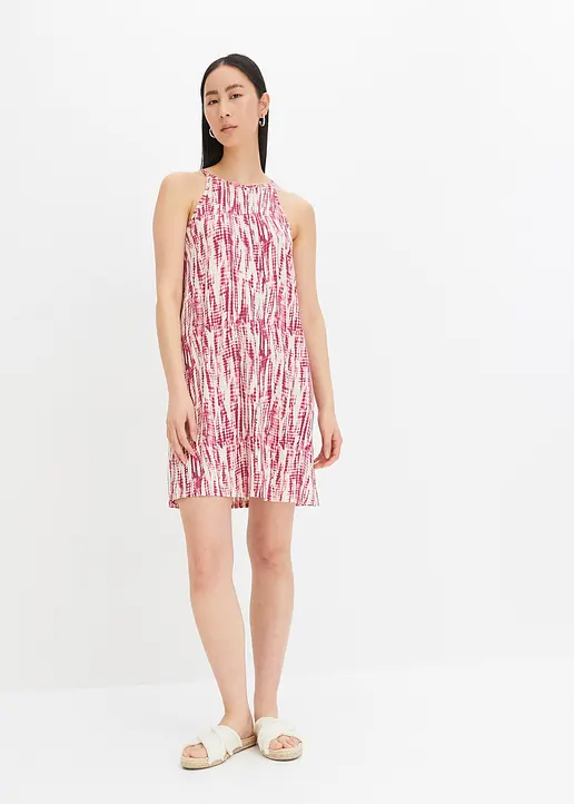 Bonprix Lockeres Hängerkleid Mit Abstraktem Print - Lila