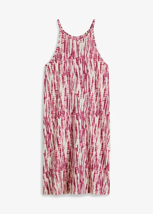 bonprix Lockeres Hängerkleid mit abstraktem Print - lila