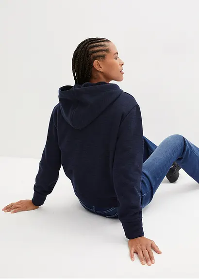 Bonprix Lockeres Kapuzensweatshirt Mit Kuscheliger Innenseite - Blau
