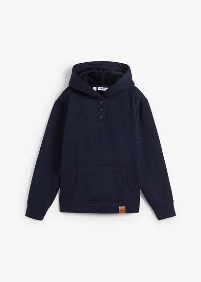 bonprix Lockeres Kapuzensweatshirt mit kuscheliger Innenseite - blau