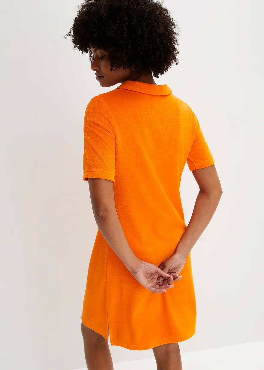 Bonprix Lockeres Kleid Bietet Durch Polokragen Bequemheit - Orange