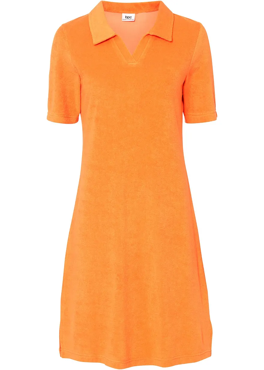 bonprix Lockeres Kleid bietet durch Polokragen Bequemheit - orange