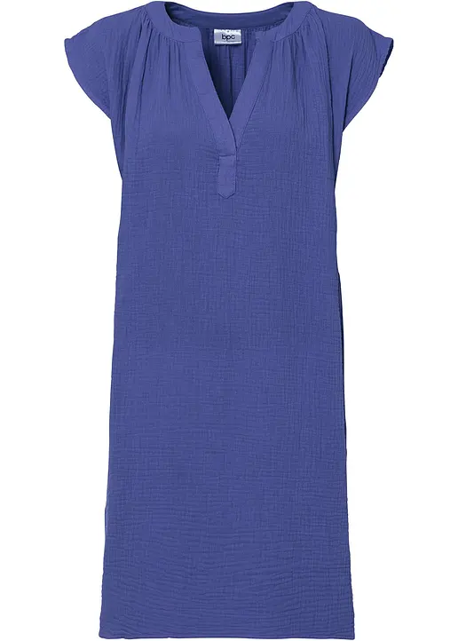 bonprix Lockeres Musselin-Kleid mit V-Ausschnitt - lila - Damen