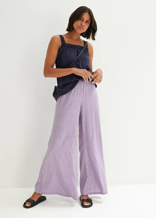 Bonprix Lockeres Top Mit Trägern Aus Spitze - Blau - Damen