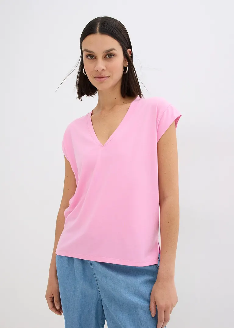 Bonprix Lockeres Und Hüftbedeckendes Shirt - Rosa - Damen