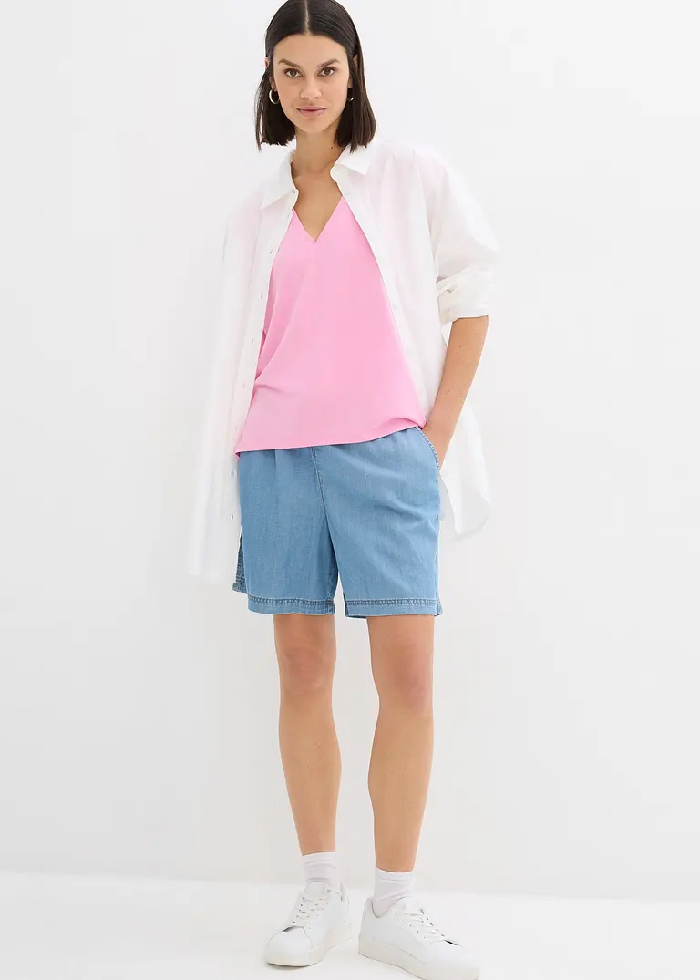 Bonprix Lockeres Und Hüftbedeckendes Shirt - Rosa - Damen