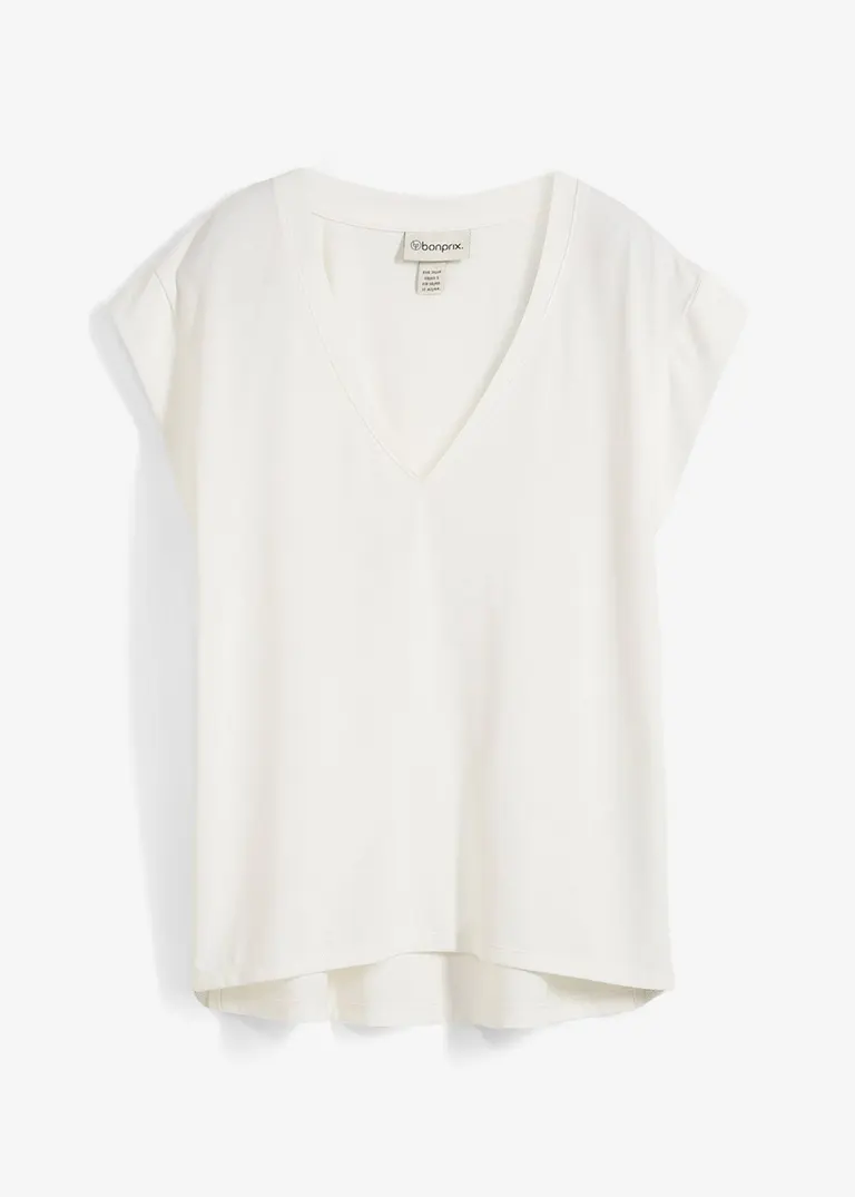 bonprix lockeres und hüftbedeckendes Shirt - weiß - Damen