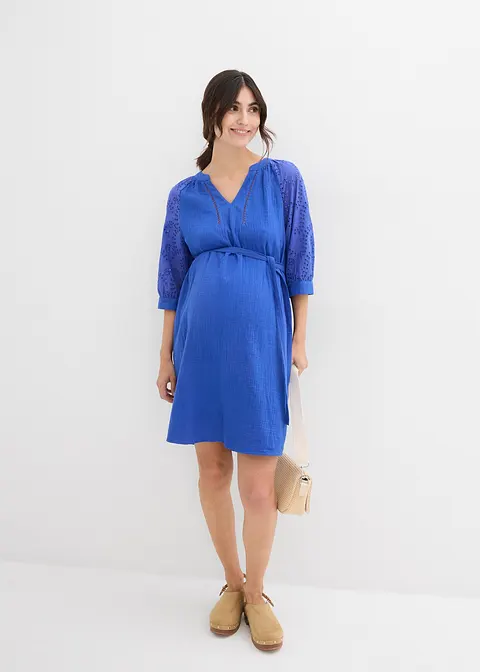 Bonprix Luftiges Blusenkleid Für Die Schwangerschaft - Blau