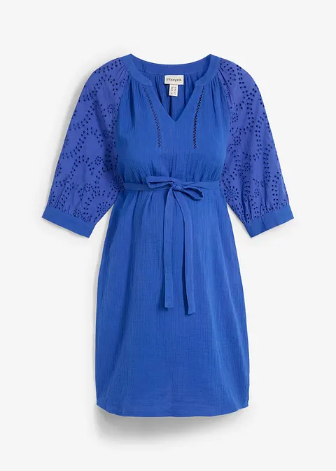 bonprix Luftiges Blusenkleid für die Schwangerschaft - blau