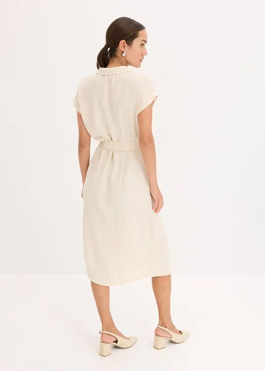 Bonprix Luftiges Blusenkleid Mit Taschen Und Bindeband Um Die Taille