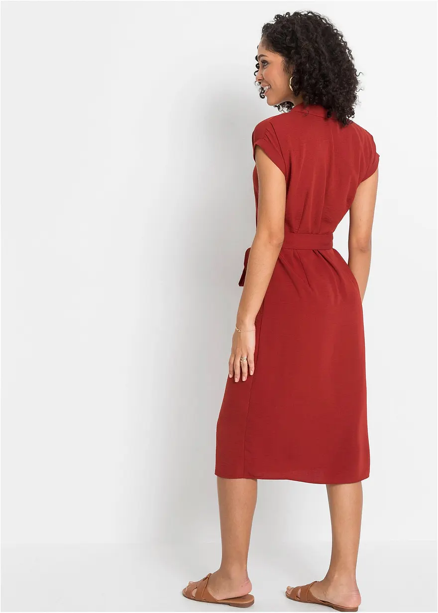Bonprix Luftiges Blusenkleid Mit Taschen Und Bindeband Um Die Taille