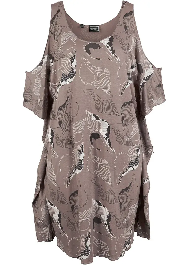 bonprix Luftiges Shirt aus leicht transparentem Stoff - grau