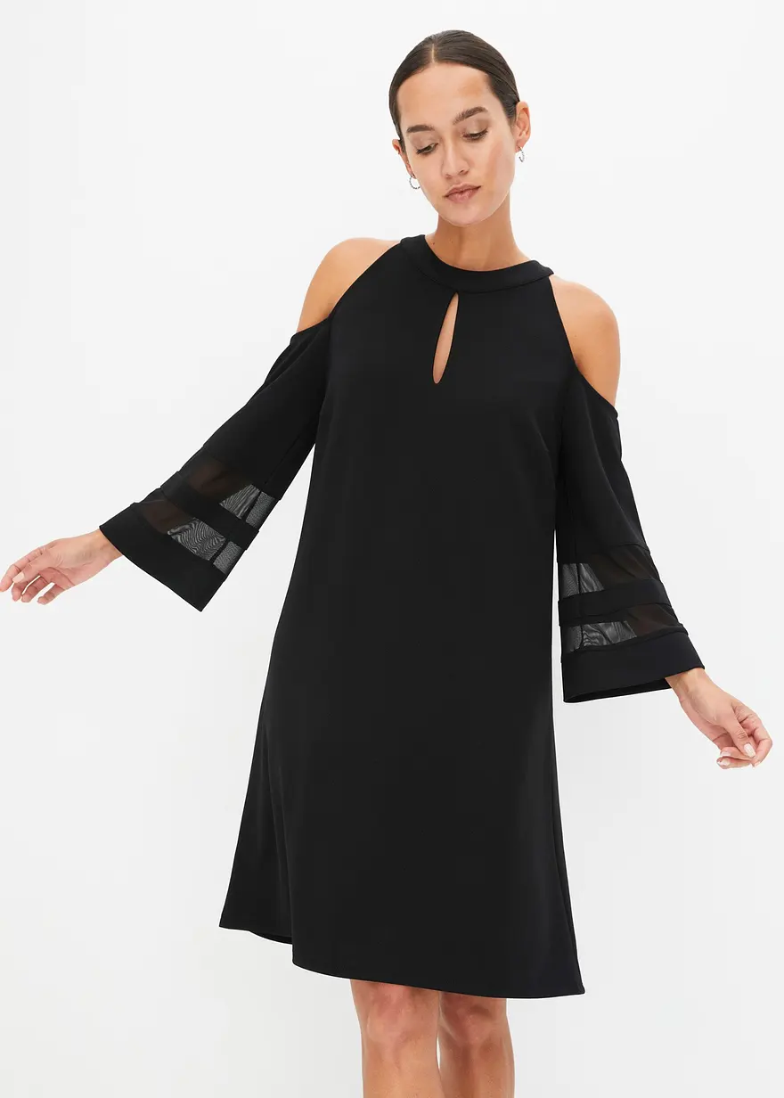 Bonprix Luftiges Und Schulterfreies Kleid - Schwarz - Damen
