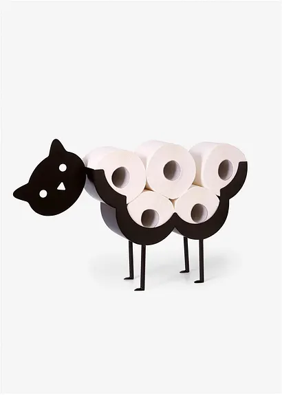 bonprix Lustige WC-Rollen Aufbewahrung für alle Katzenfans - schwarz