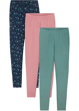 bonprix Mädchen Basic Legging im praktischen 3er-Pack - Kinder