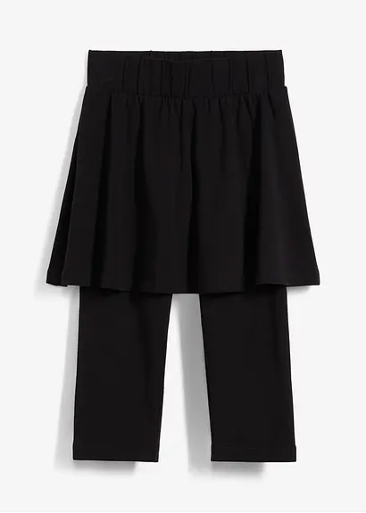 bonprix Mädchen Capri-Legging mit Rock aus elastischem Bio-Baumwoll-Mix