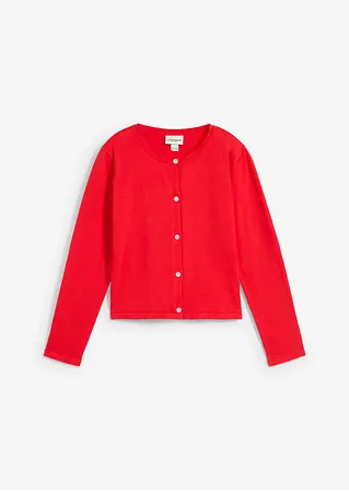 bonprix Mädchen Feinstrickjacke vielseitig kombinierbar - rot