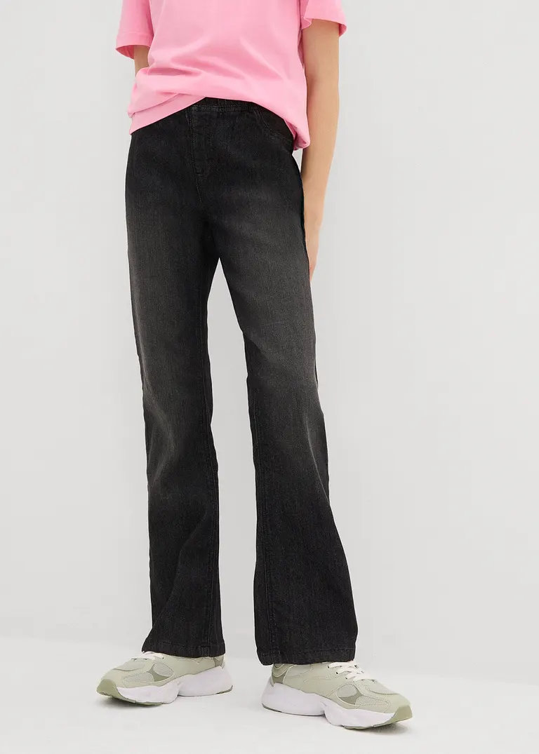 Bonprix Mädchen Jeggings Mit Leicht Ausgestelltem Bein Und Aufgesetzten Geäßtaschen