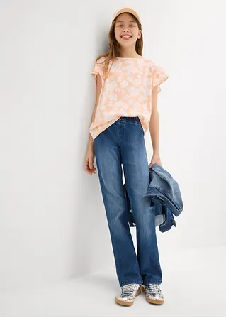 Bonprix Mädchen Jeggings Mit Leicht Ausgestelltem Bein Und Aufgesetzten Geäßtaschen