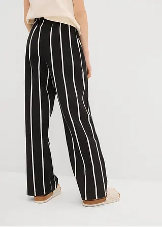 Bonprix Mädchen Jersey-Hose Aus Reiner Bio-Baumwolle - Schwarz