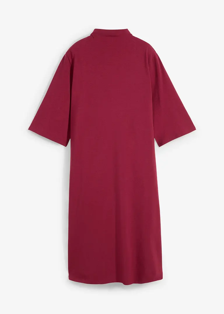bonprix Midikleid mit Rollkragen und Bindedetail im Nacken - rot - Damen