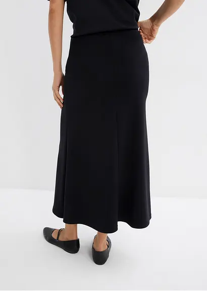 Bonprix Midirock In Voluminöser A-Linie - Schwarz - Damen